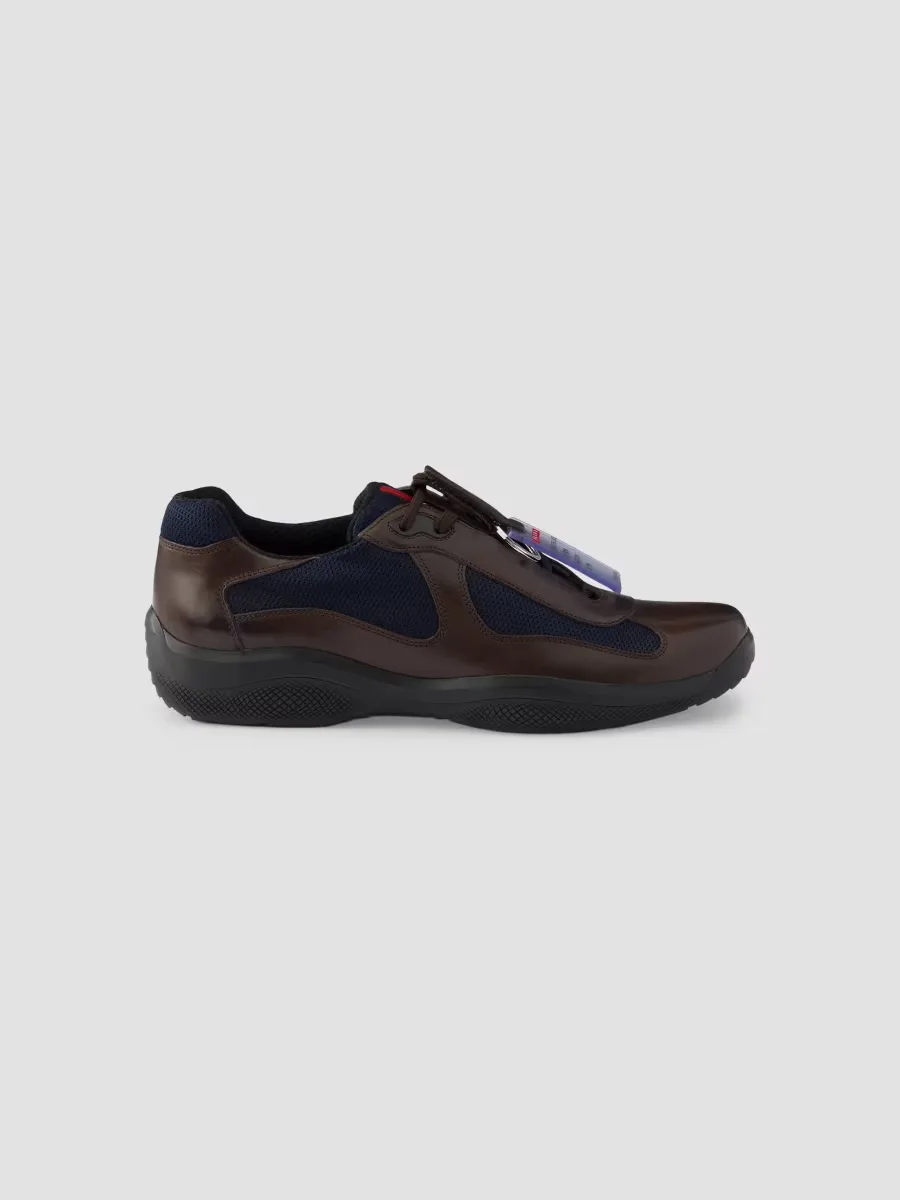 Americas Cup Original Sneakers in Brushed Leather by Prada