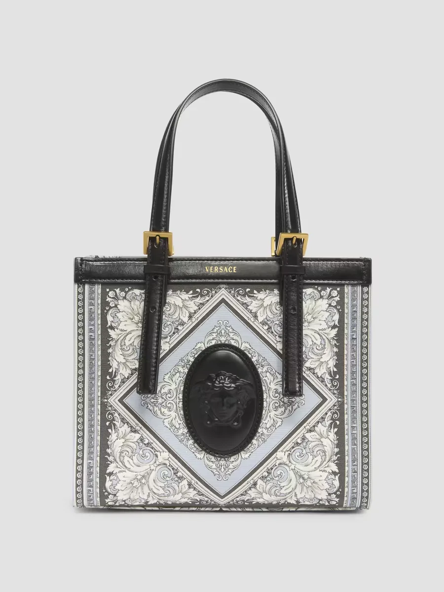 Rivire Medium Neoclassic Barocco Cotton Tote Bag by Versace