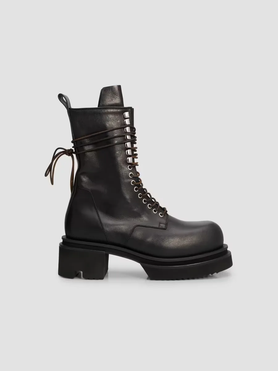 Tower Lace-Up Bogun Boots by Rick Owens