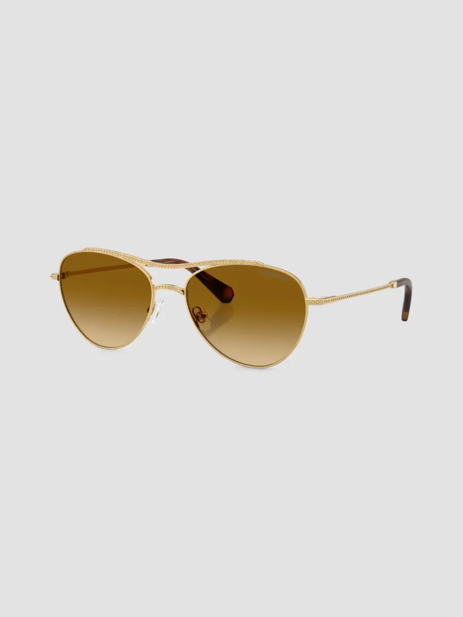 56MM Crystal-Embellished Aviator Sunglasses by Swarovski