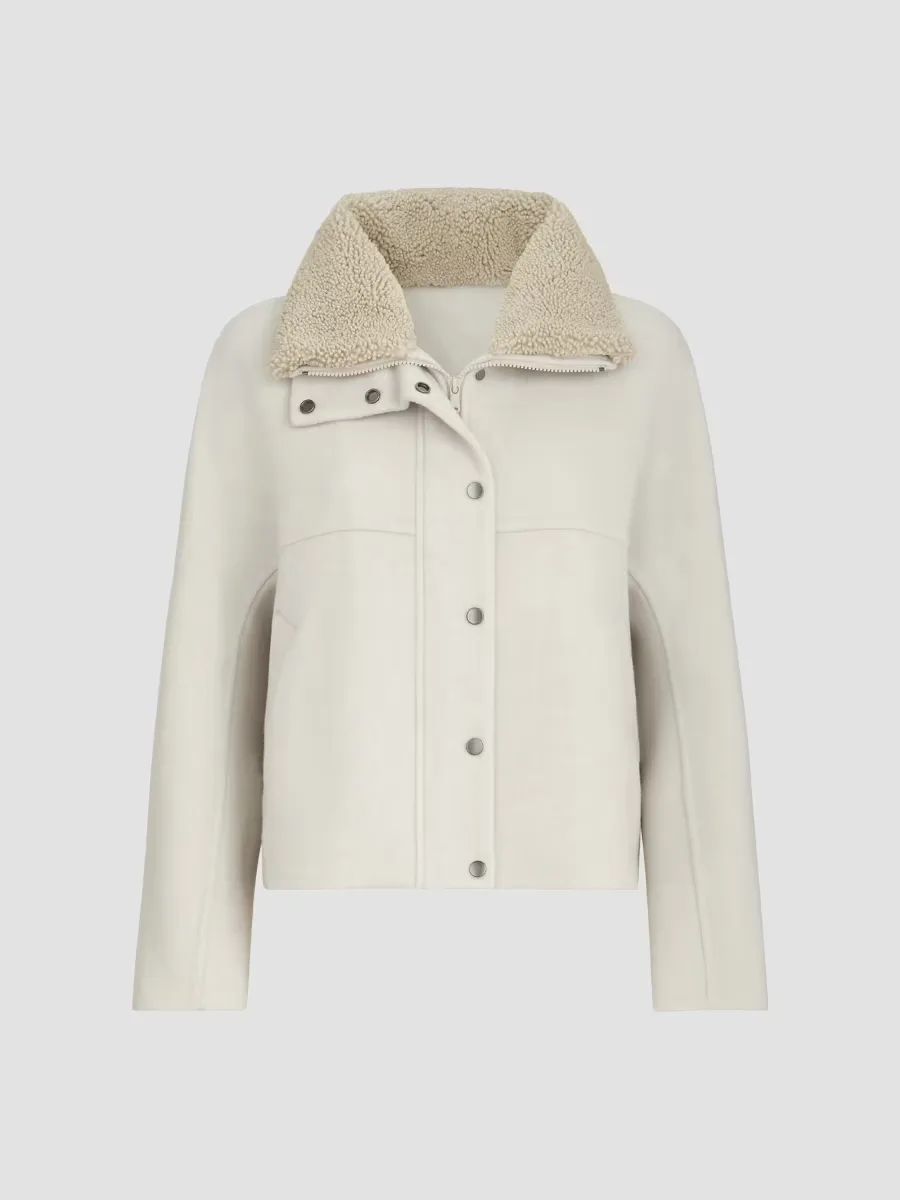 Hand-Crafted Outerwear Jacket with Detachable Shearling Insert