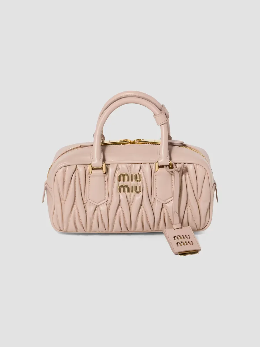 Arcadie Matelass Nappa Leather Top Handle Bag by Miu Miu