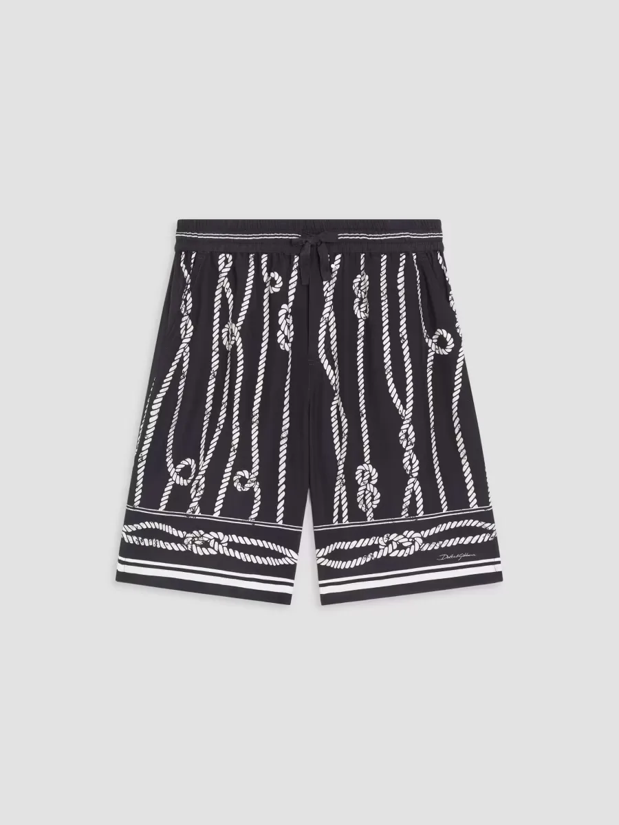 Marina-Print Bermuda Shorts by Dolce & Gabbana