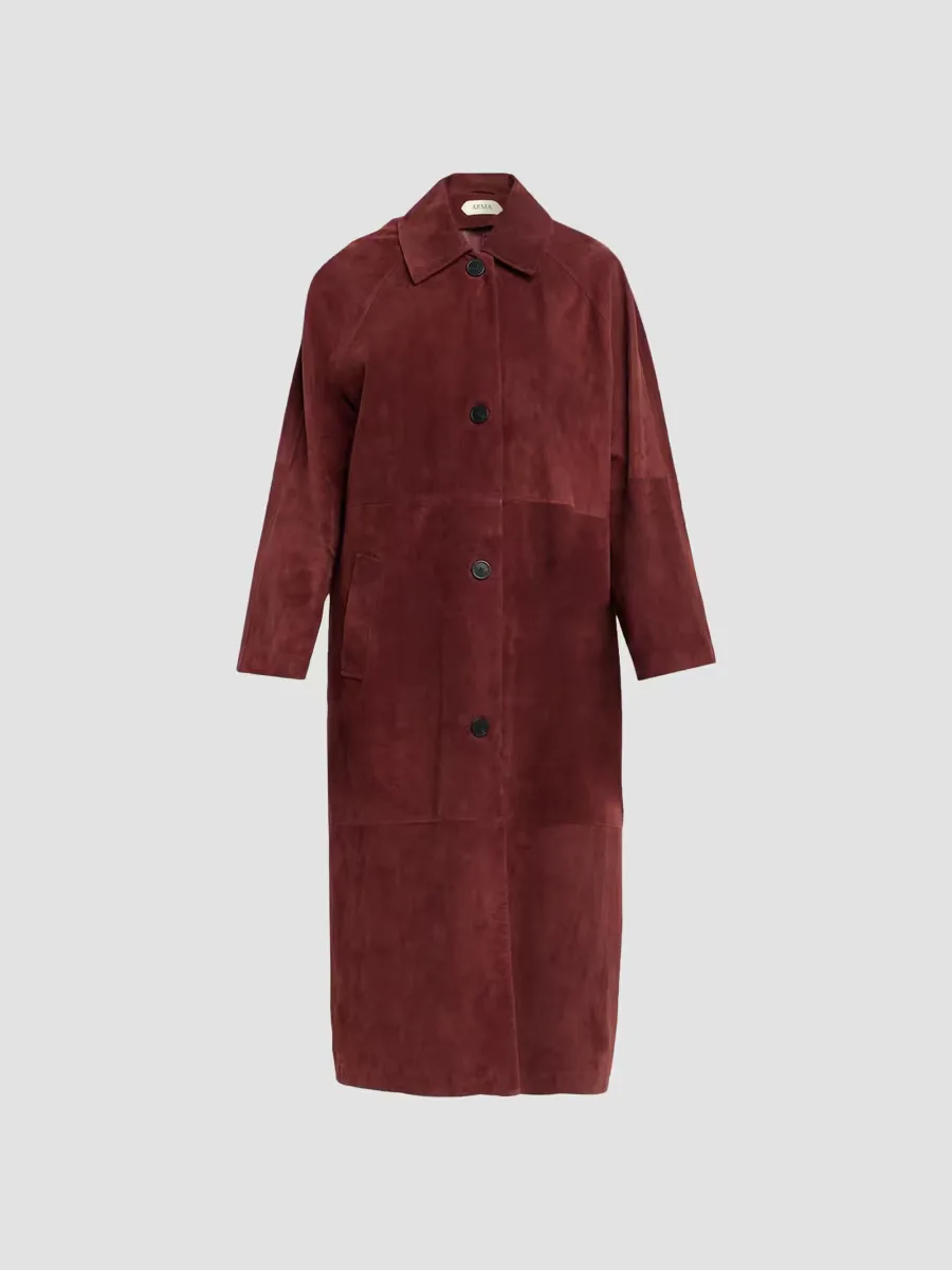 Judy Suede Longline Coat