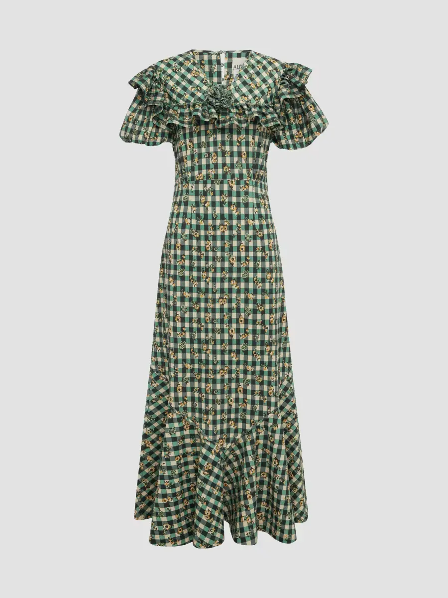 Outrider Checked Cotton Seersucker Dress by ALMAIS