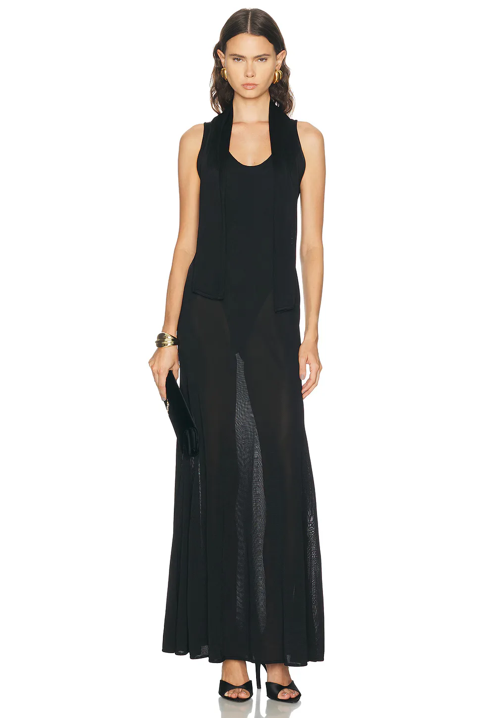 Siena Scarf Tank Dress by Brandon Maxwell