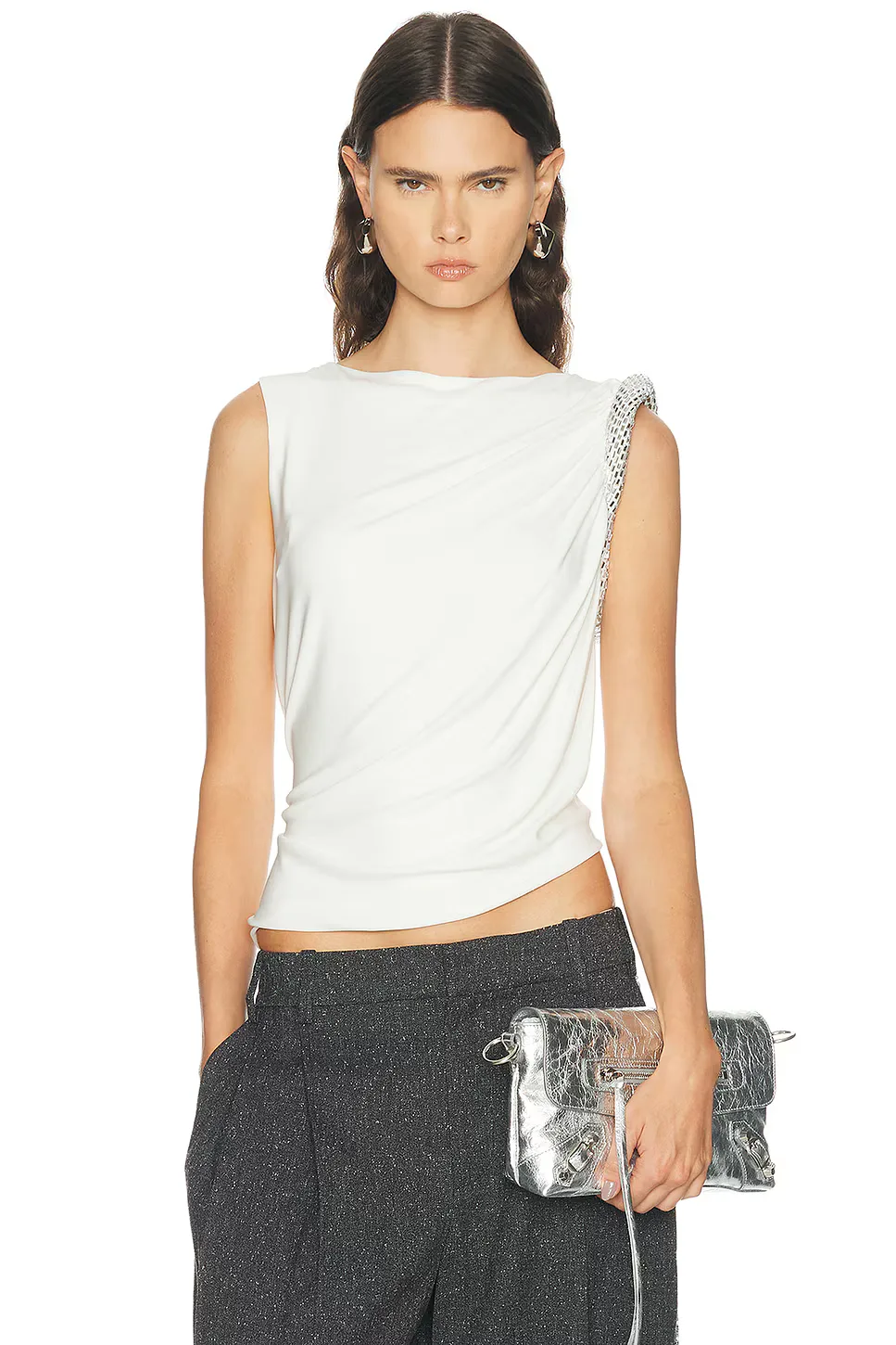 Hotfix Twist Drape Sleeveless Top by Alexander Wang