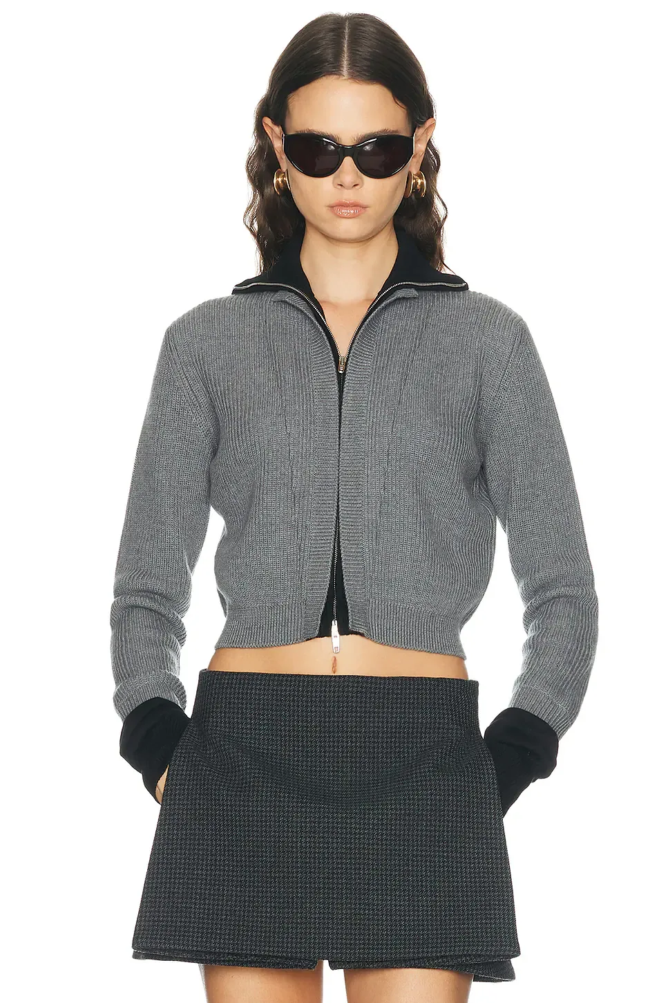 Hybrid Zip Up Sweater by Balenciaga
