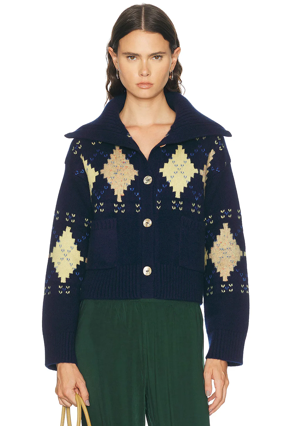 Donegal Argyle Cardigan by Calle Del Mar