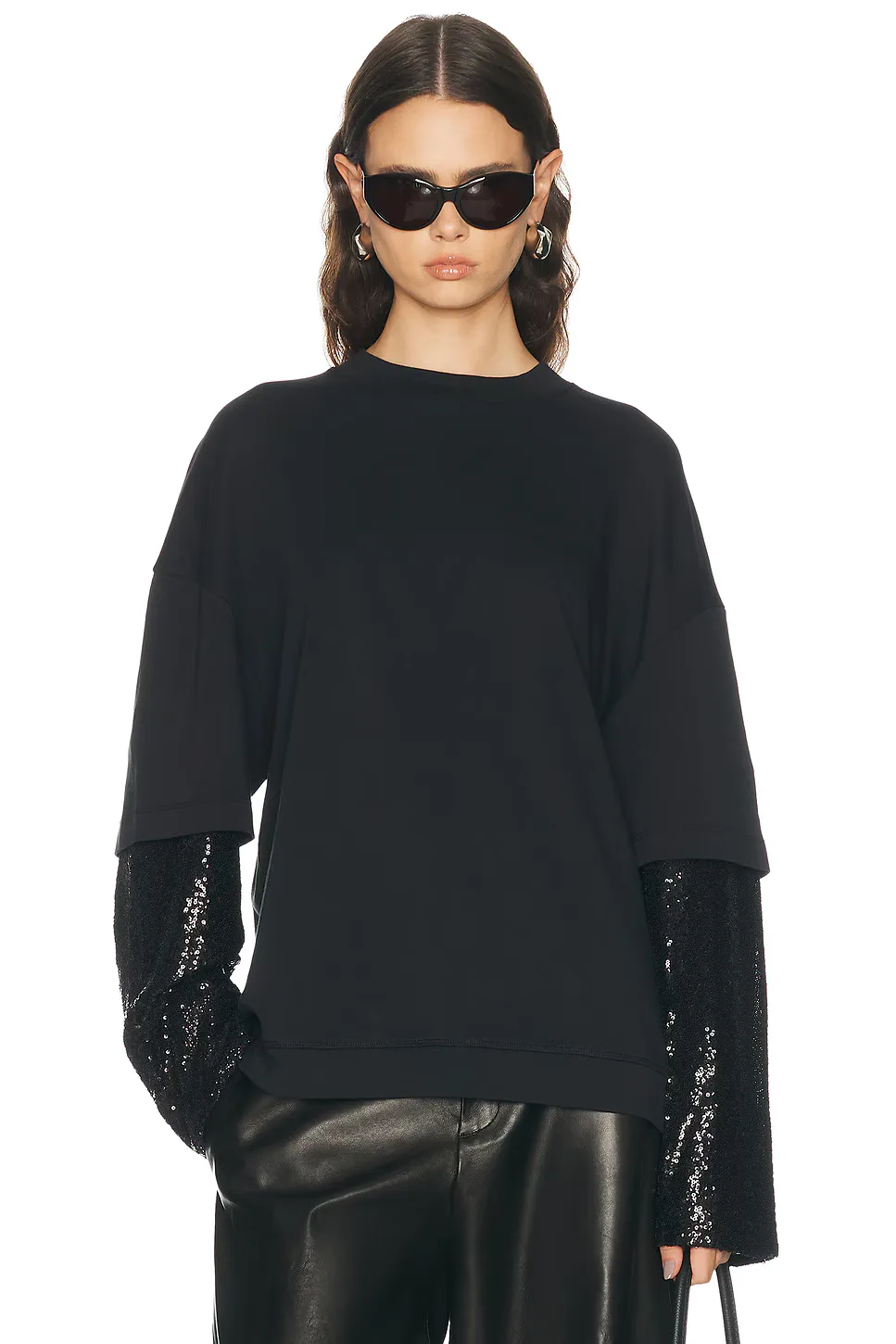 Troy Double Sleeve Paillettes Tee by Darkpark