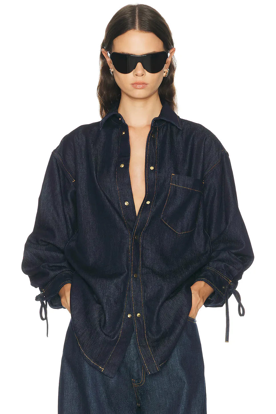 Anne Rouche Tencel Denim Tailored Shirt by Darkpark