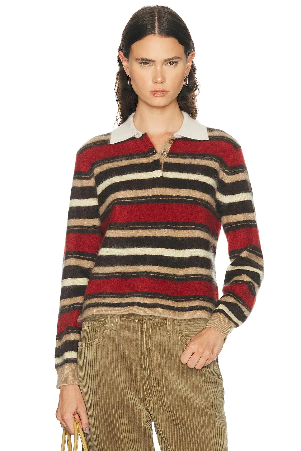 Collegiate Stripe Polo Sweater
