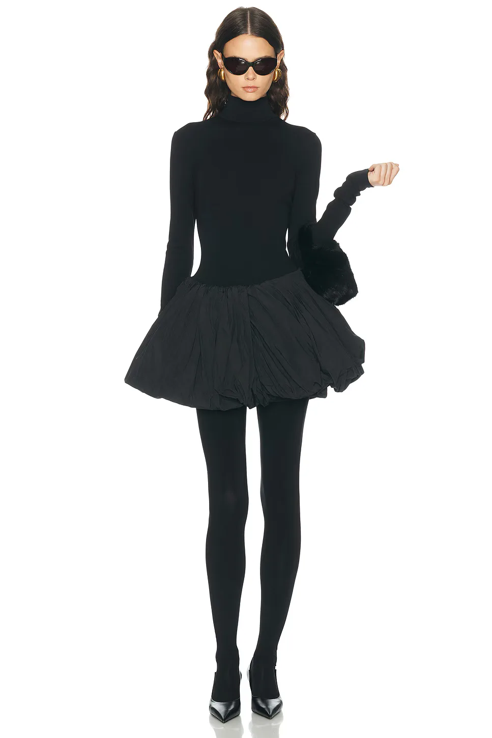 Magda Butrym Long Sleeve Turtleneck Mini Dress by Magda Butrym