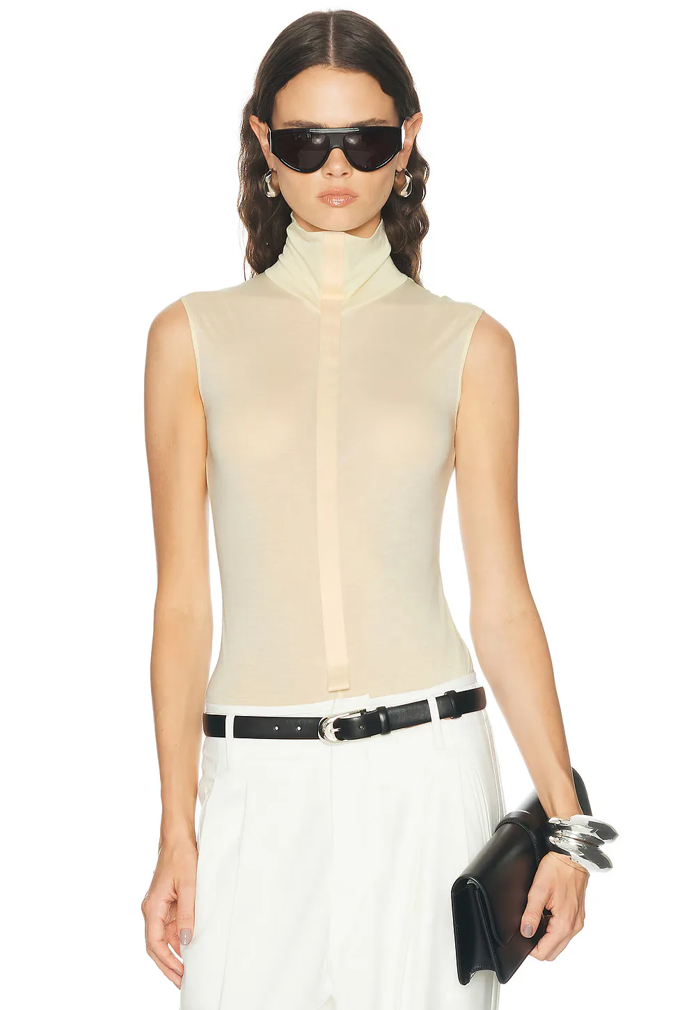 Mugler Transparent Sleeveless Bodysuit