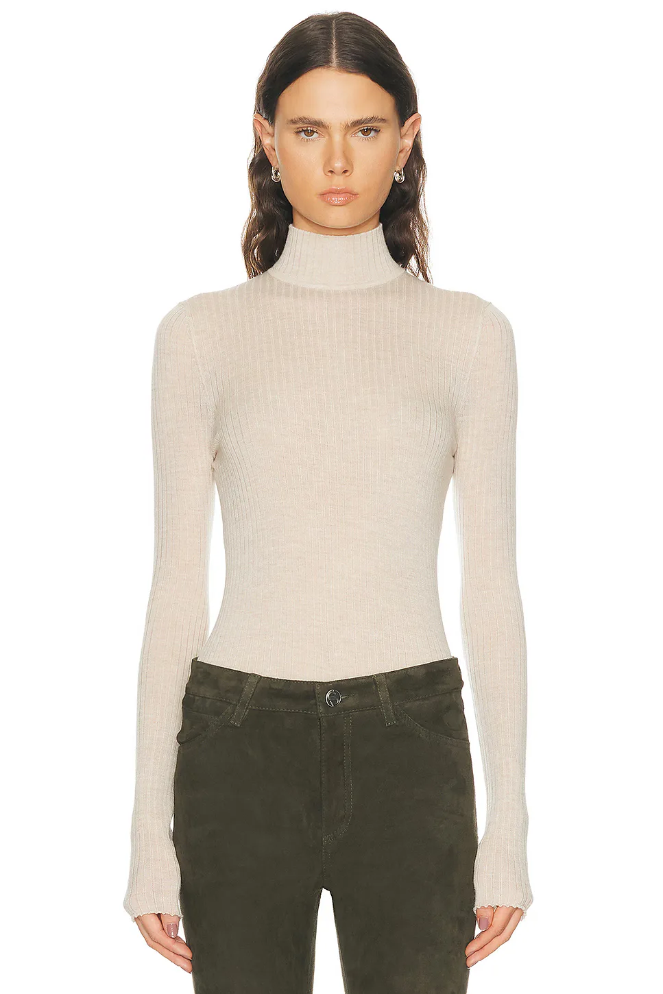 Sprwmn Long Sleeve Mock Neck Top by Sprwmn