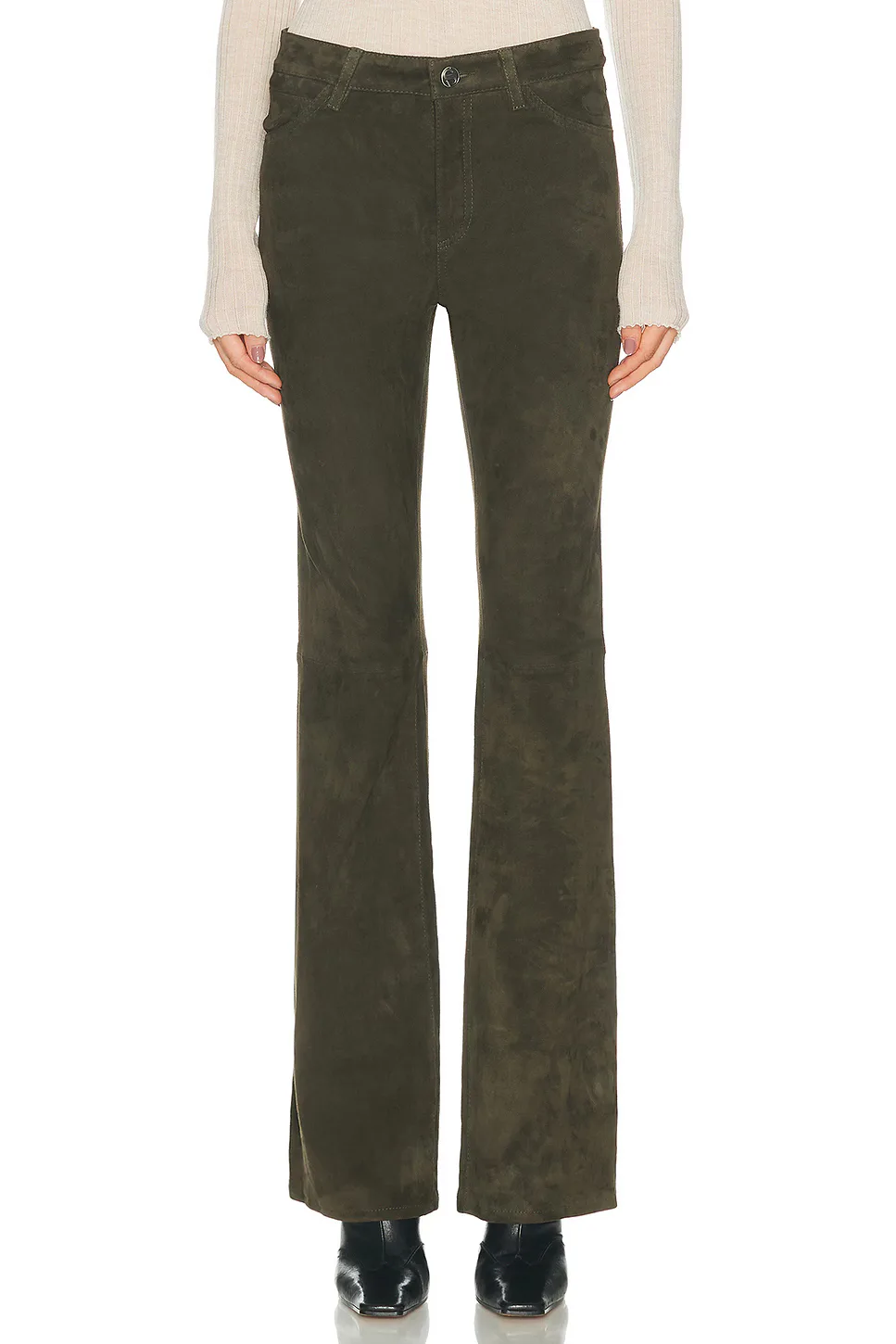 Sprwmn Suede Micro Flare Pant