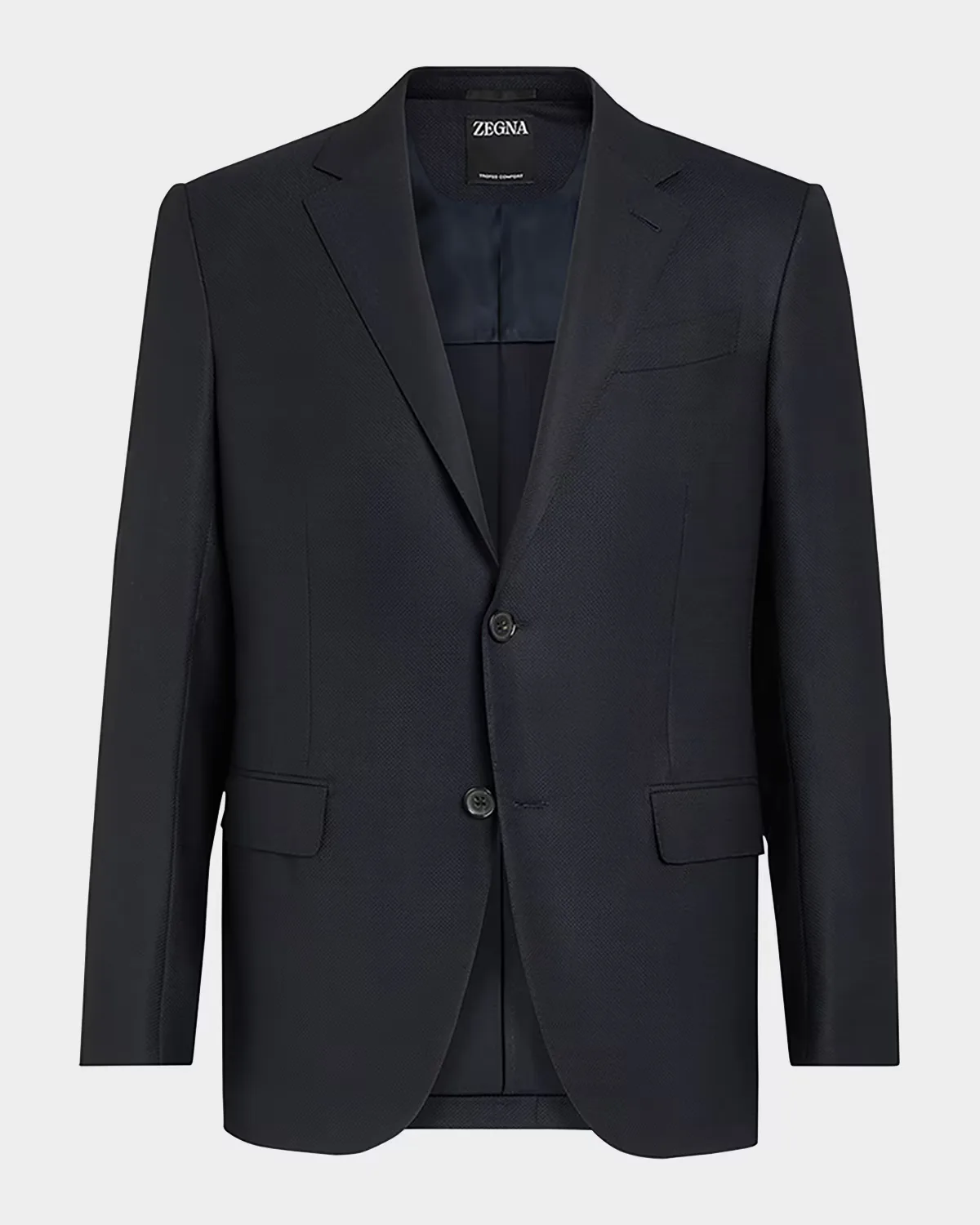 Solid Trofeo Wool Regular-Fit Blazer Jacket by ZEGNA