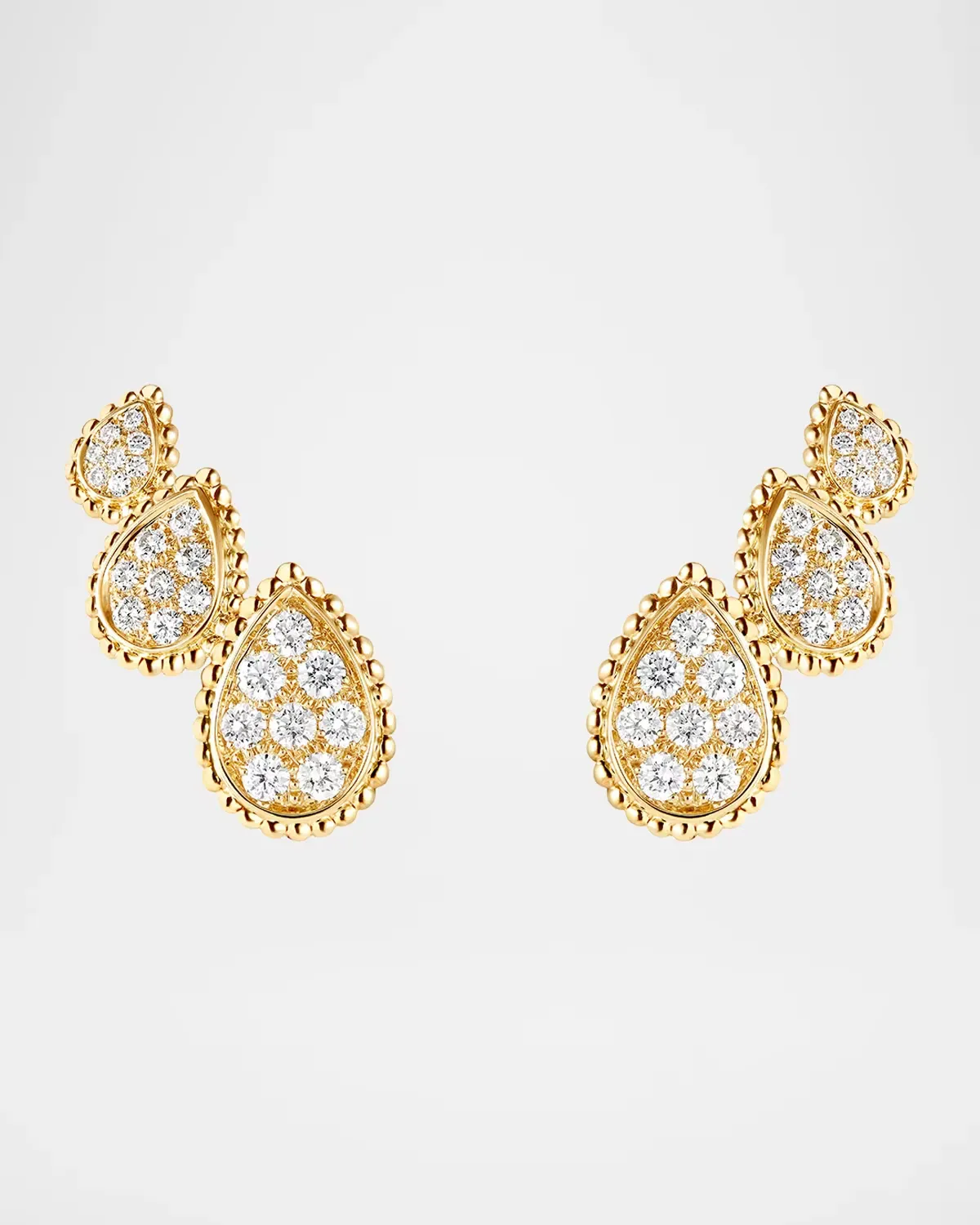 Serpent Boheme Diamond 3-Motif Earrings in Yellow Gold by Boucheron