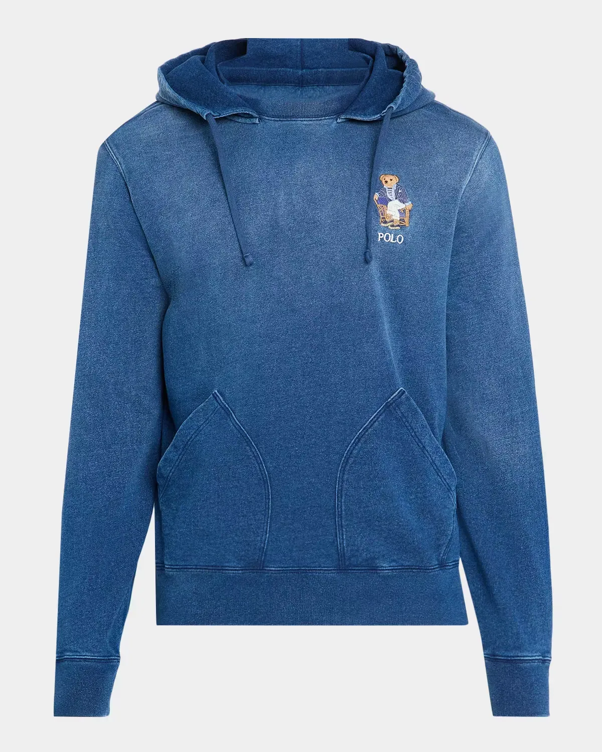 Polo Bear Indigo Terry Hoodie by Polo Ralph Lauren