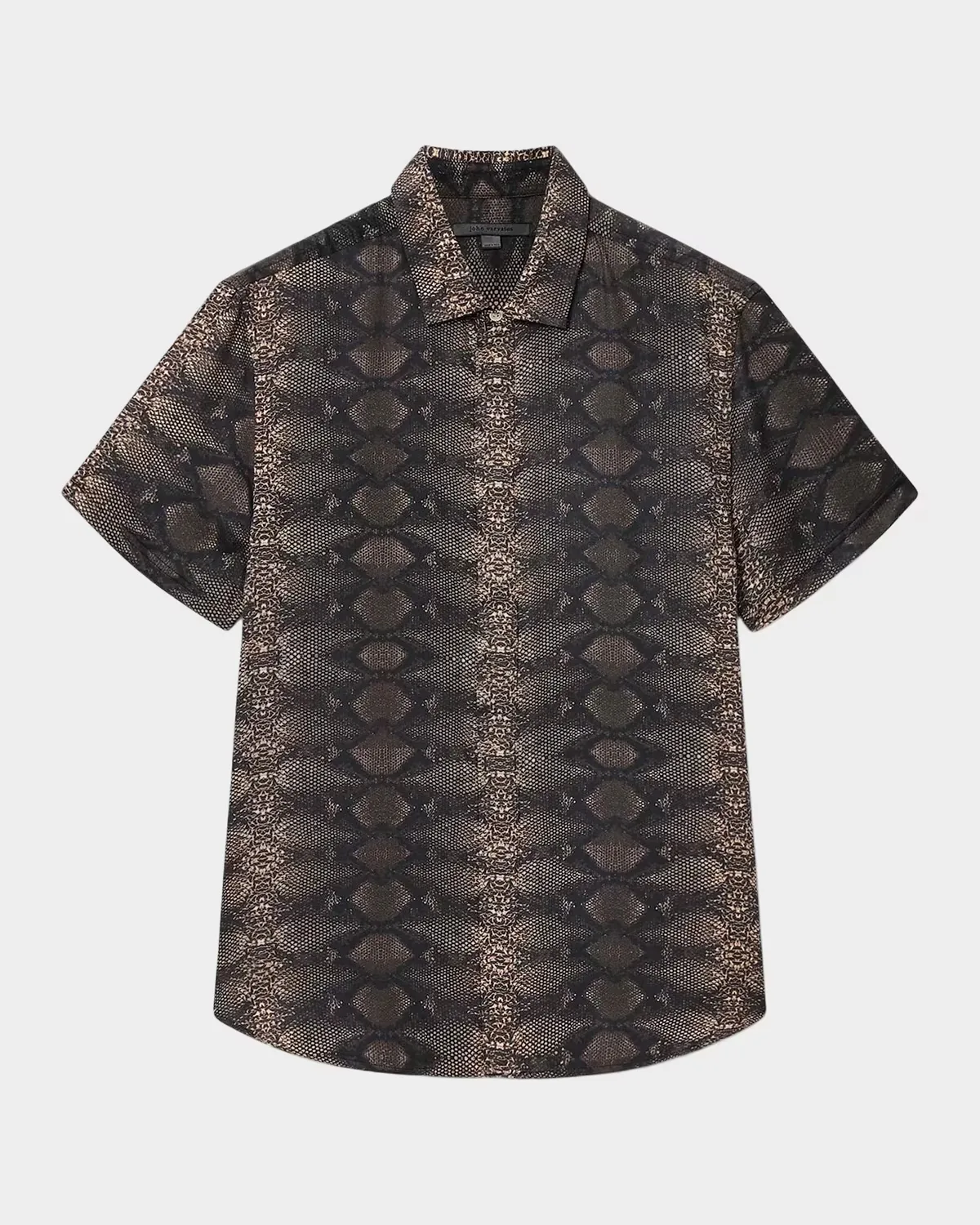 Loren Snake-Print Short-Sleeve Shirt by John Varvatos