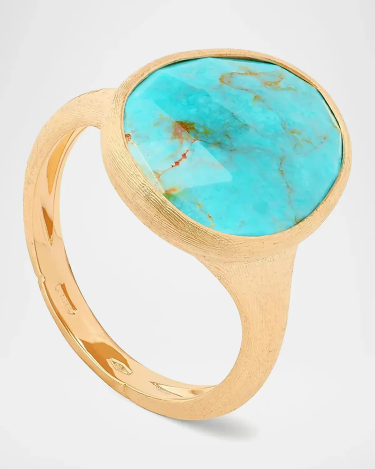Lunaria Color 18K Yellow Gold Turquoise Ring by Marco Bicego
