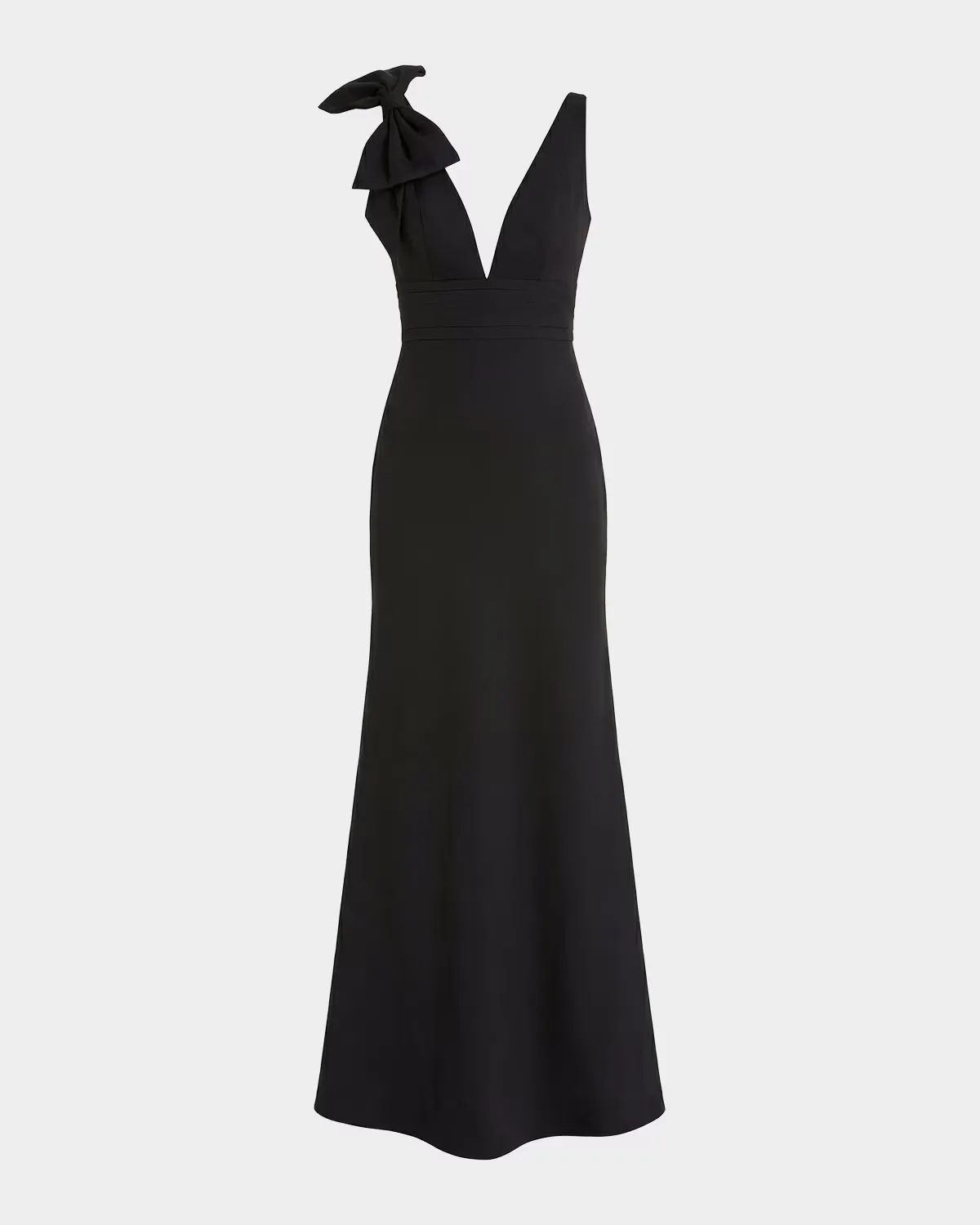 Plunging Crepe Mermaid Gown by M.A.C.
