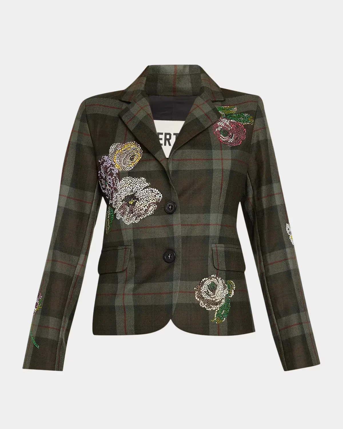 Scottish Rose Diamante Single-Breasted Classic Jacket by Libertine