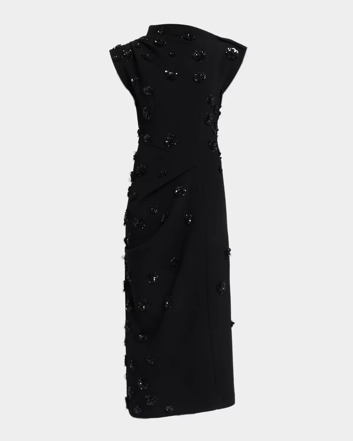 Cap-Sleeve Floral Sequin Midi Dress by MICHAEL Michael Kors