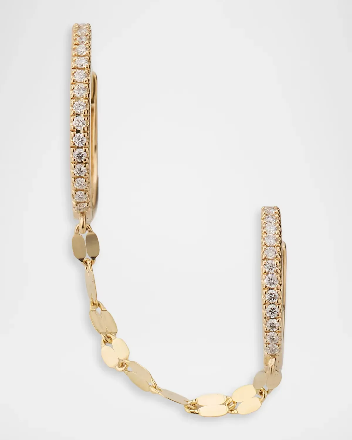 Half Pair 14K Yellow Gold & 0.07 TCW Diamond Double-Piercing Huggie Earring by Lana