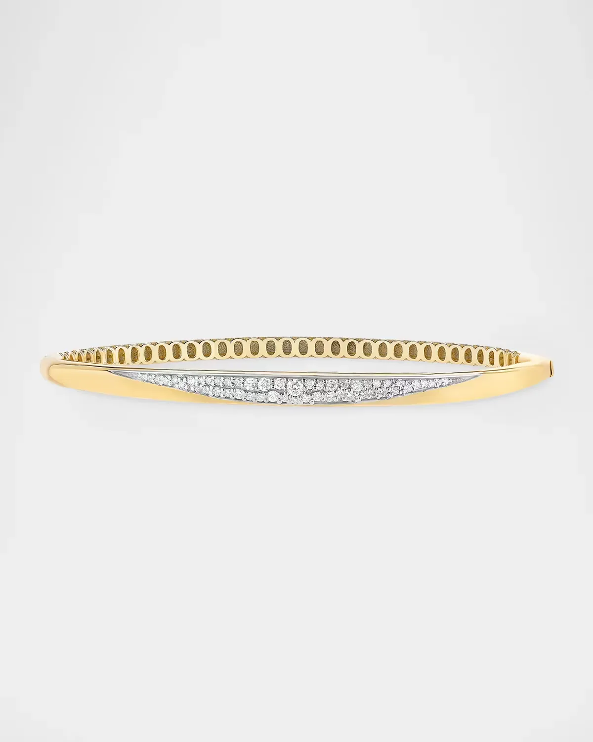Protofusion 14K Yellow Gold & 0.36 TCW Diamond Hinged Bangle