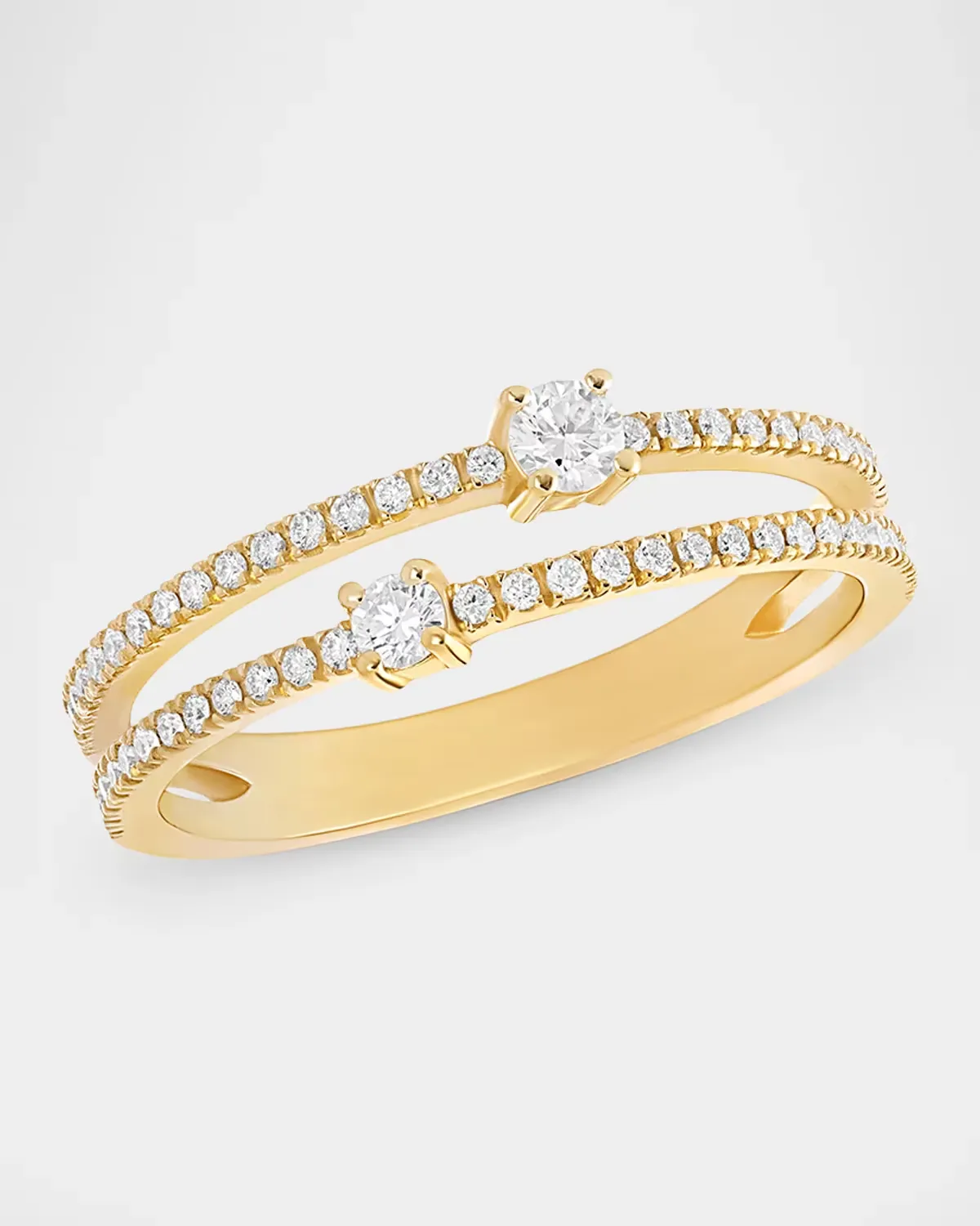 14K Yellow Gold & 0.36 TCW Diamond Split-Band Ring