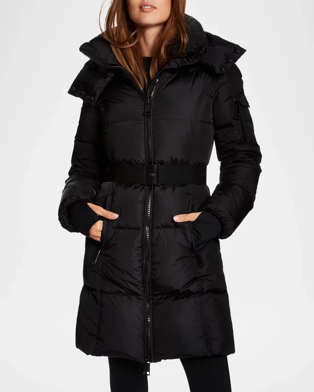 Noho Hooded Belted Down Coat