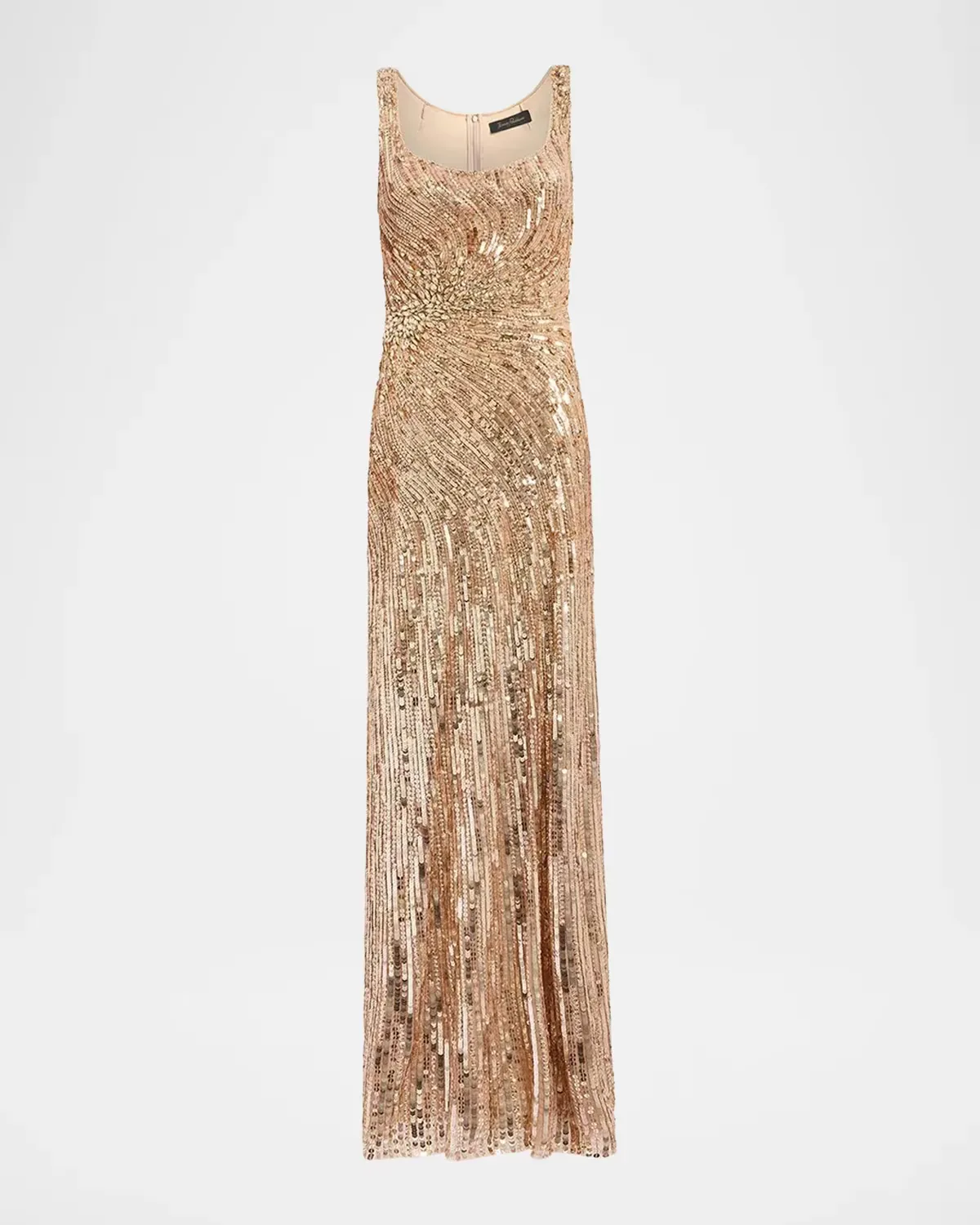 Solaris Sequined Sleeveless Column Gown