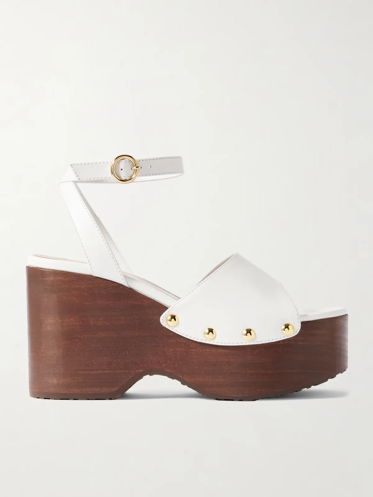 - 110 Studded Leather Platform Sandals - by Gianvito Rossi