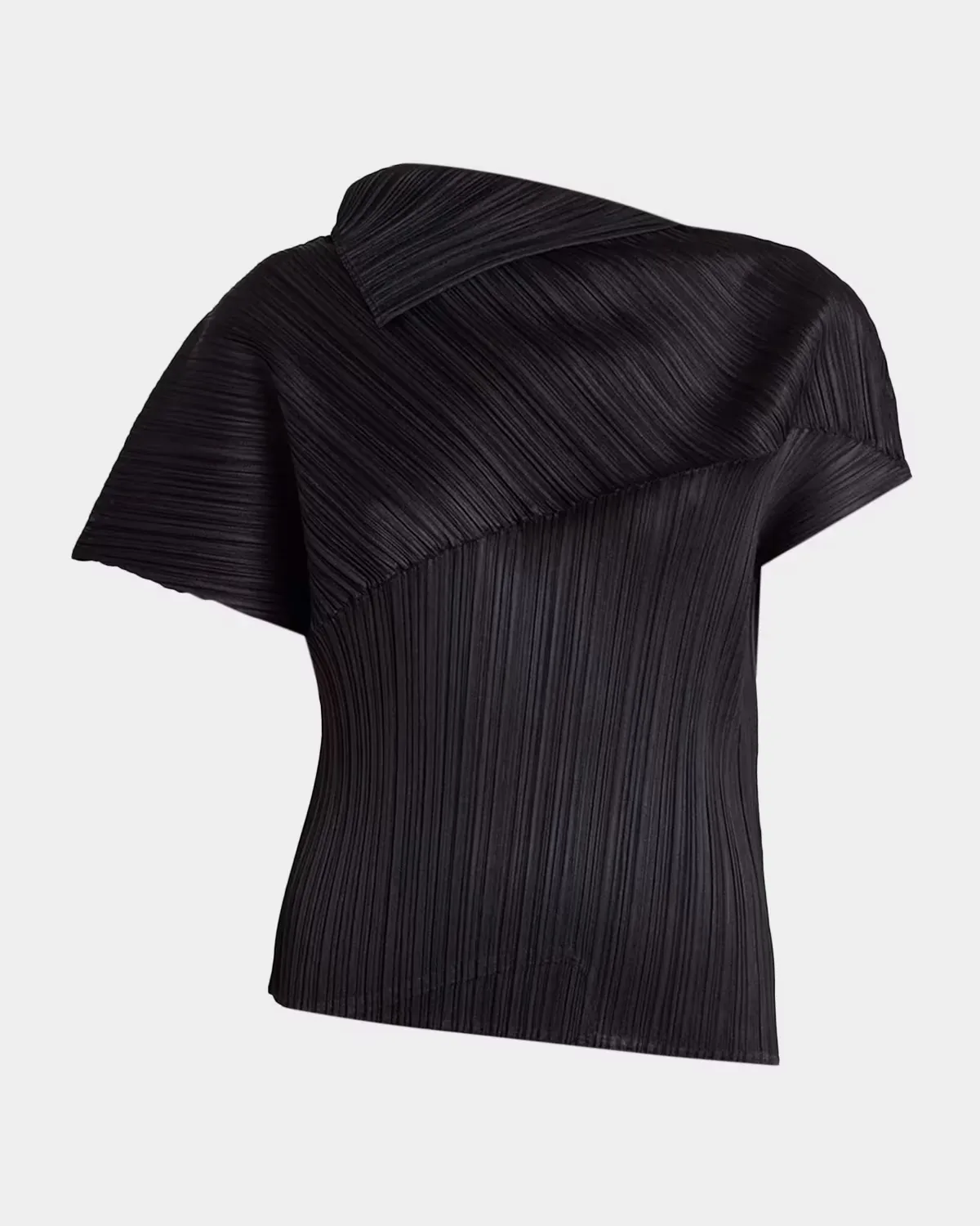 Leap Pleated Sculptural Short-Sleeve Top by Issey Miyake