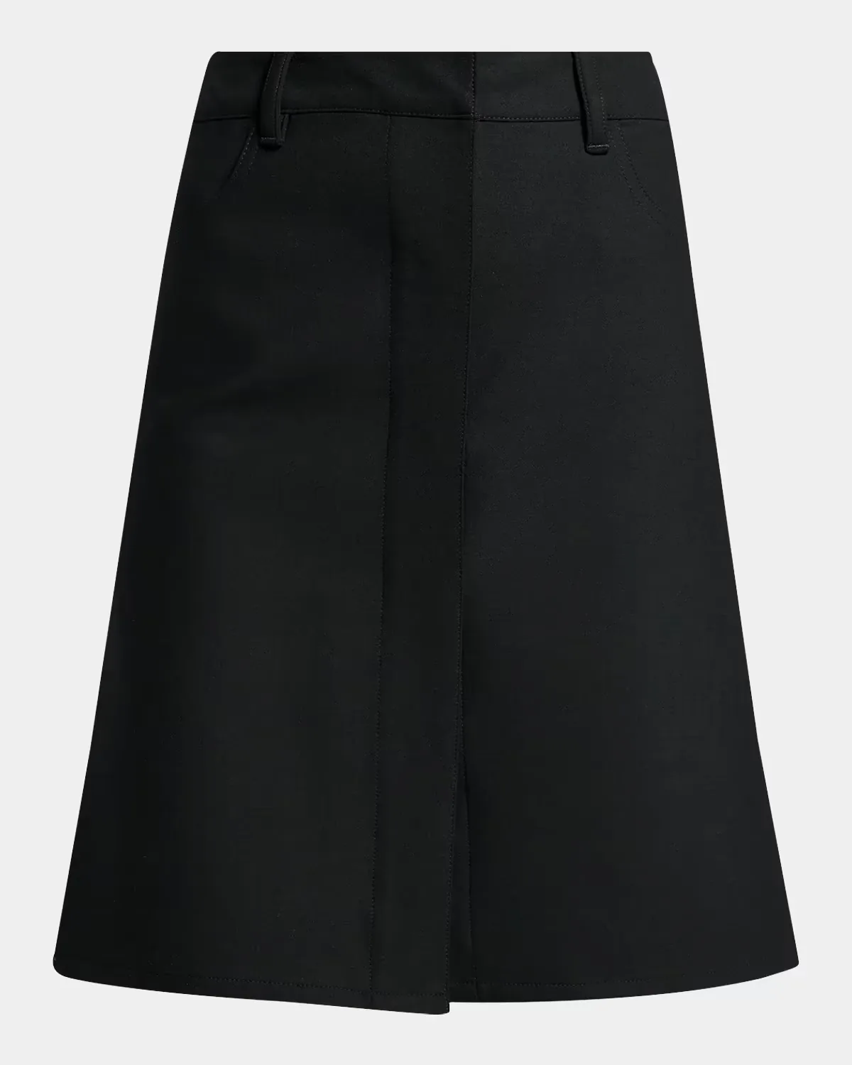 Stretch-Wool Knee-Length Skirt by Courreges