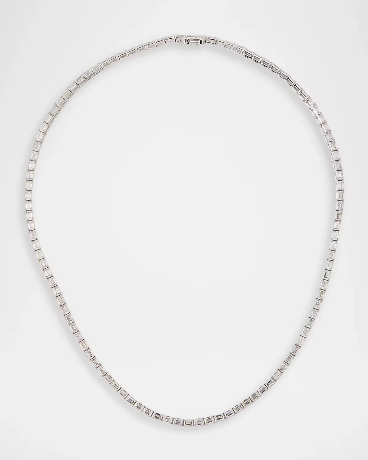 18K White Gold & 12.06 TCW Diamond Tennis Necklace