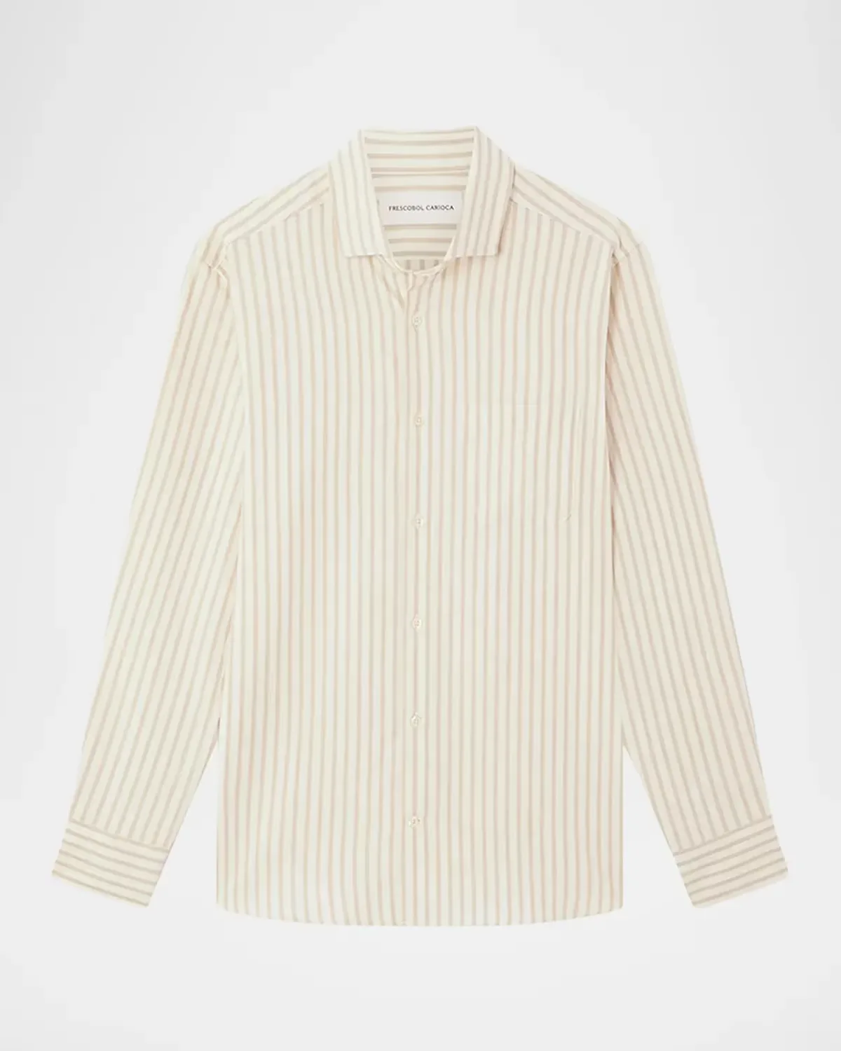 Emilio Cotton Pinstripe Button-Front Shirt by Frescobol Carioca