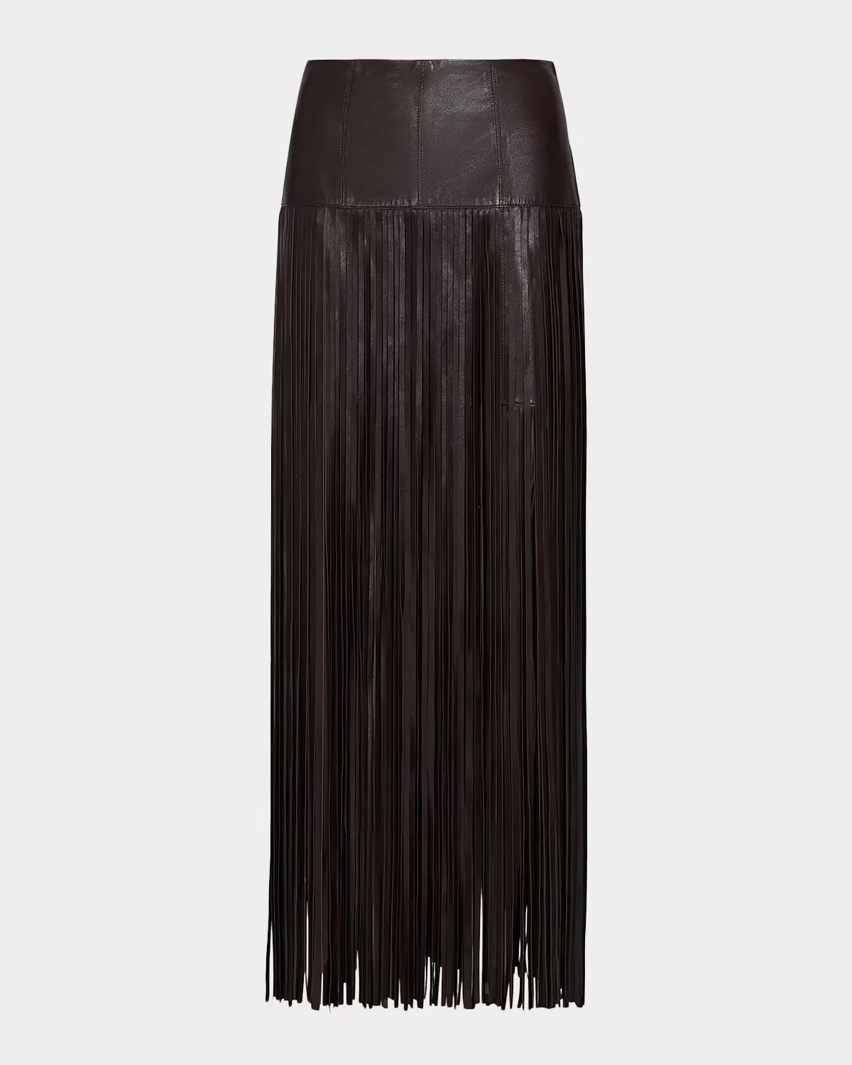 Tangled Up Fringe Leather Skirt by TWP