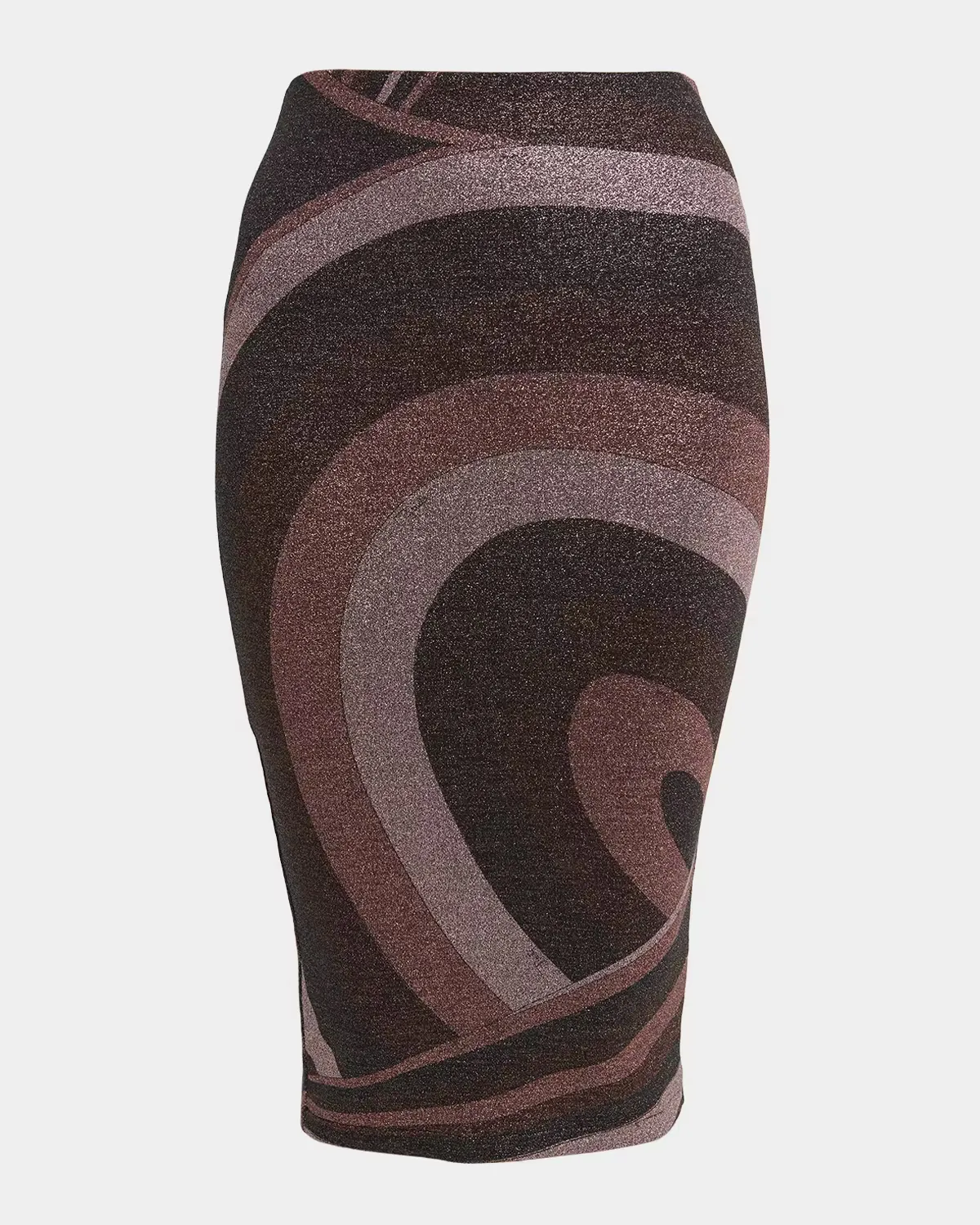 Metallic Jersey Knee-Length Skirt by Pucci