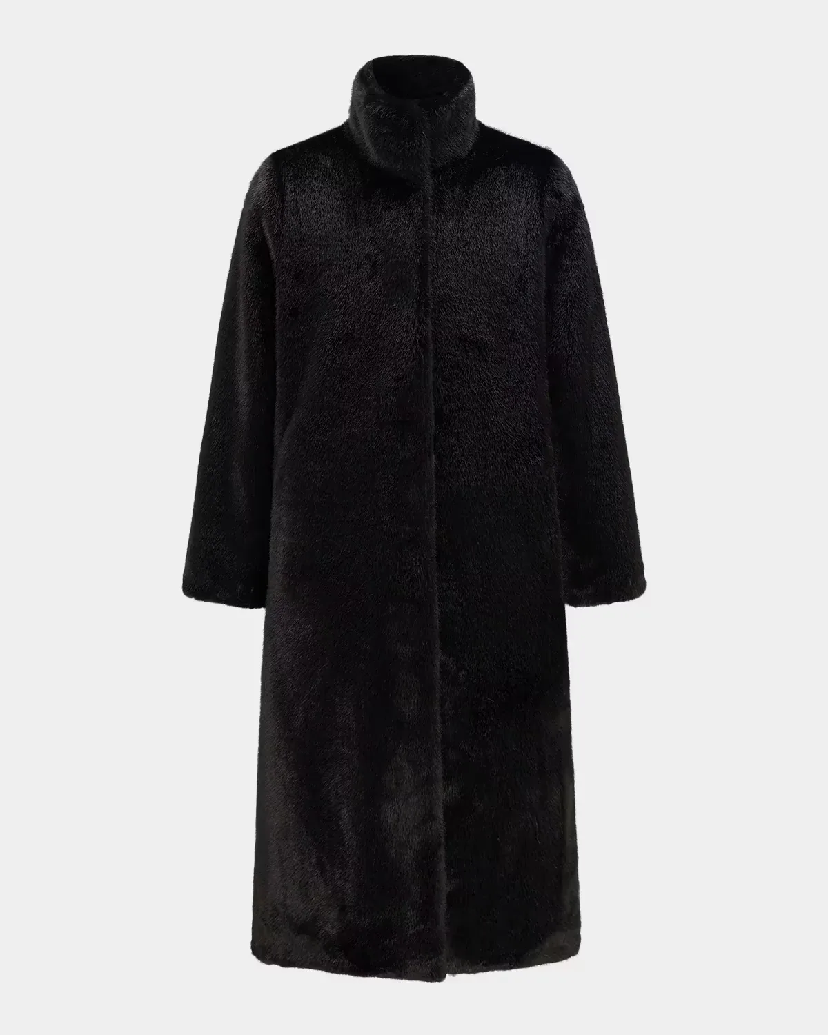 Faux-Fur Reversible Long Coat