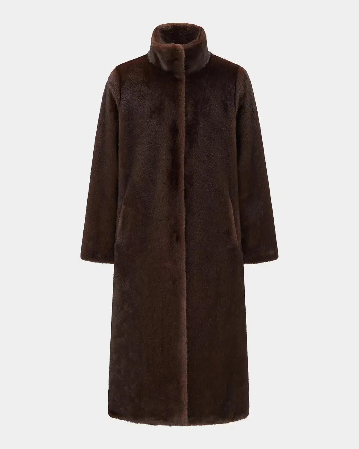 Faux-Fur Reversible Long Coat
