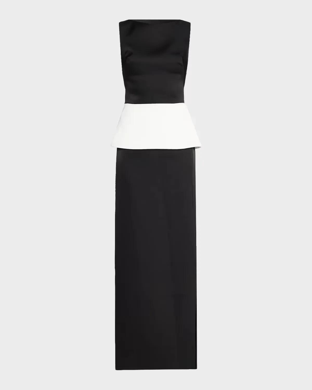 Sirel Sleeveless Peplum Column Gown by SIMKHAI