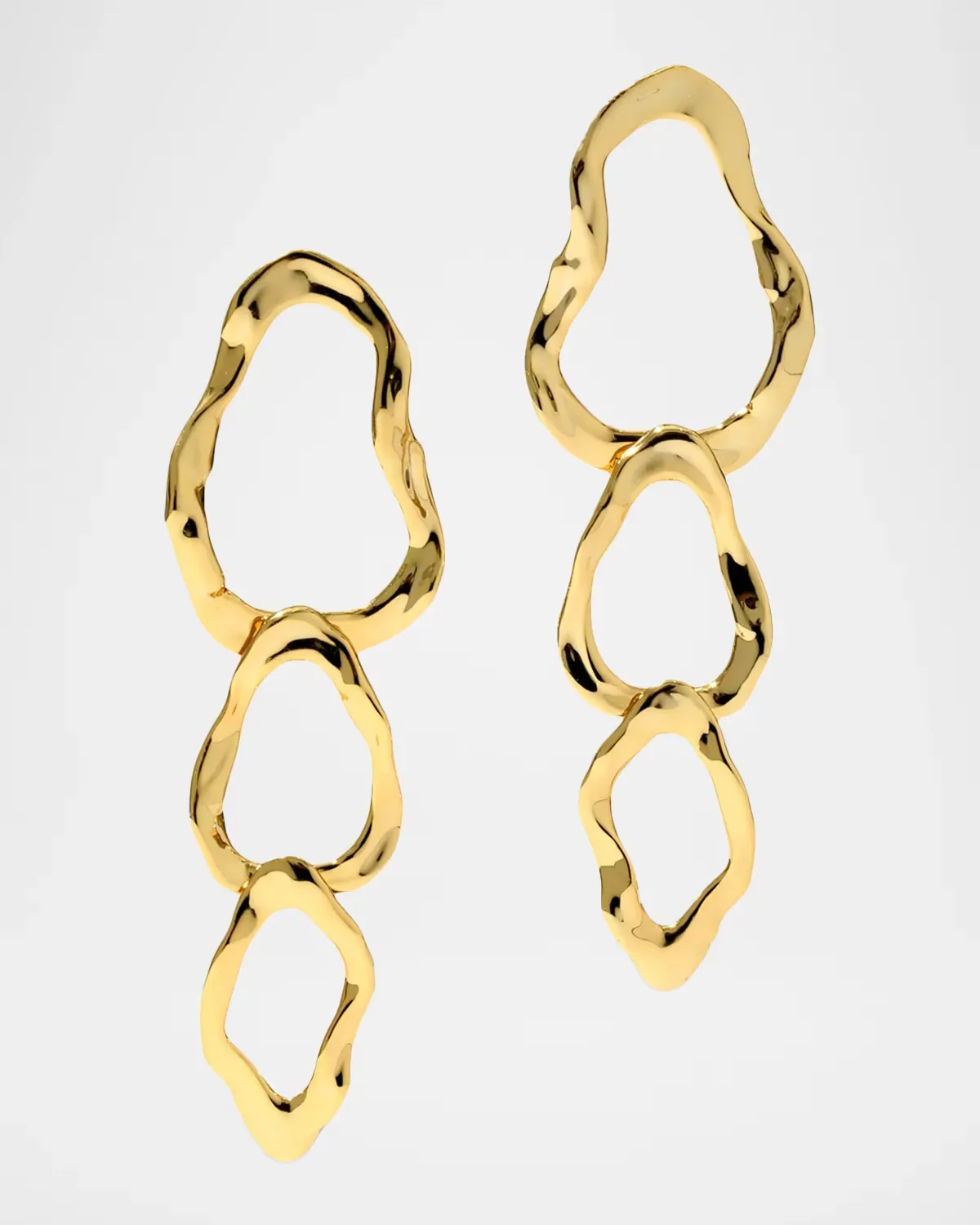 Brut 14K-Gold-Plated Triple Link Earrings by Alexis Bittar