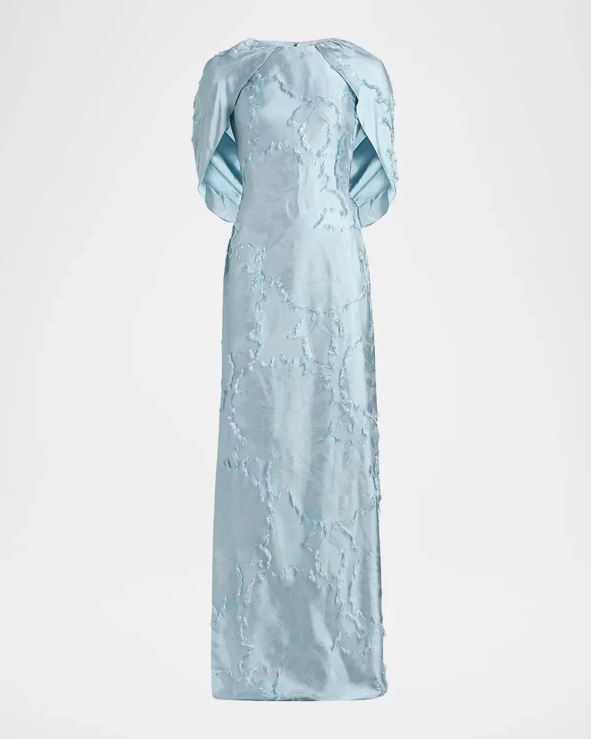 Satin Cape-Detail Gown by Amsale
