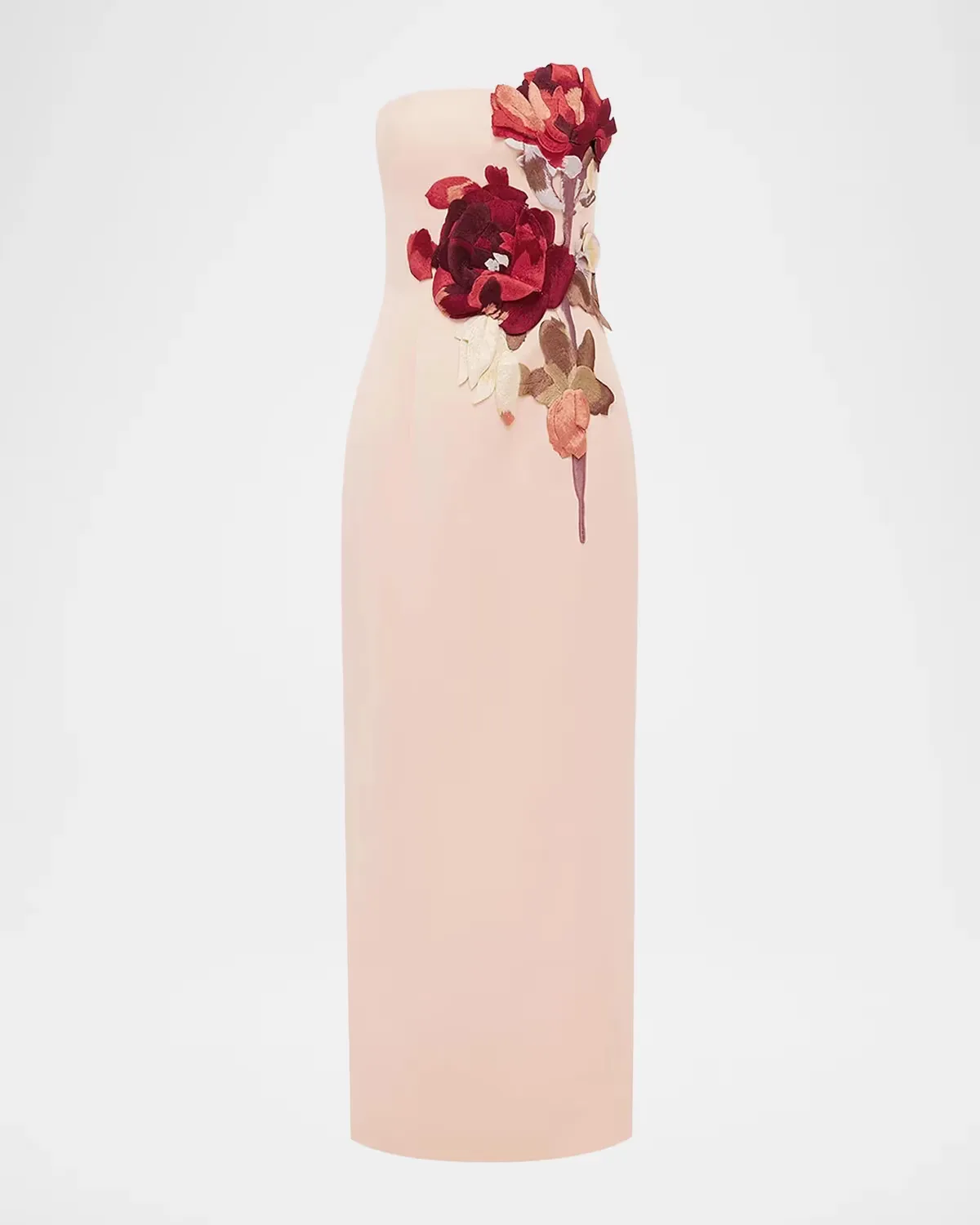 Rayna Floral-Embroidered Strapless Maxi Dress by LEO LIN