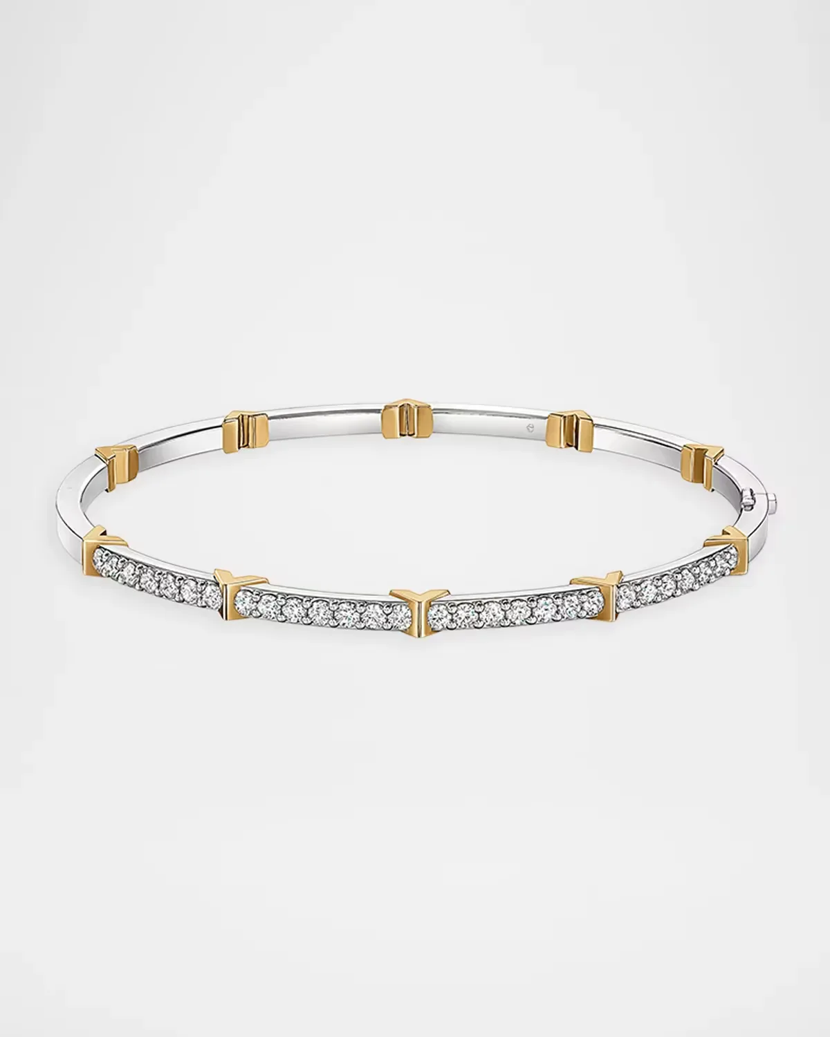 Copley Half Pave Diamond Bangle
