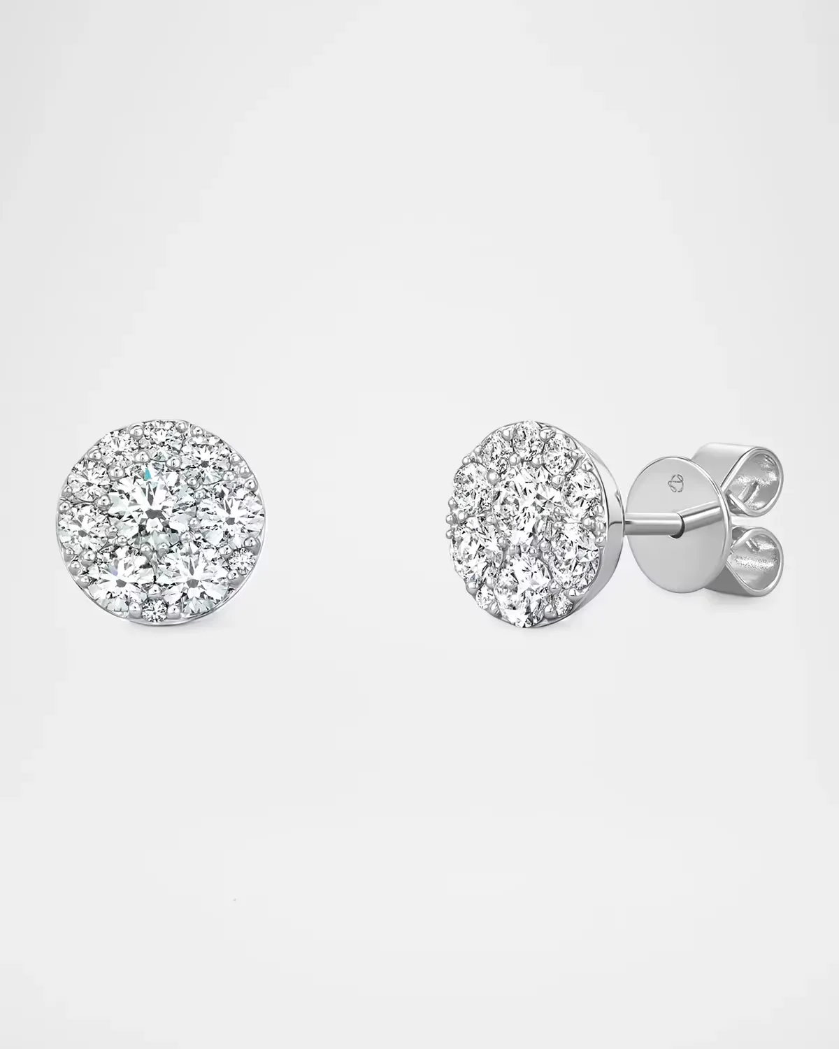 Tessa 18K White Gold & 0.45-0.55 TCW Diamond Disc Stud Earrings by fire