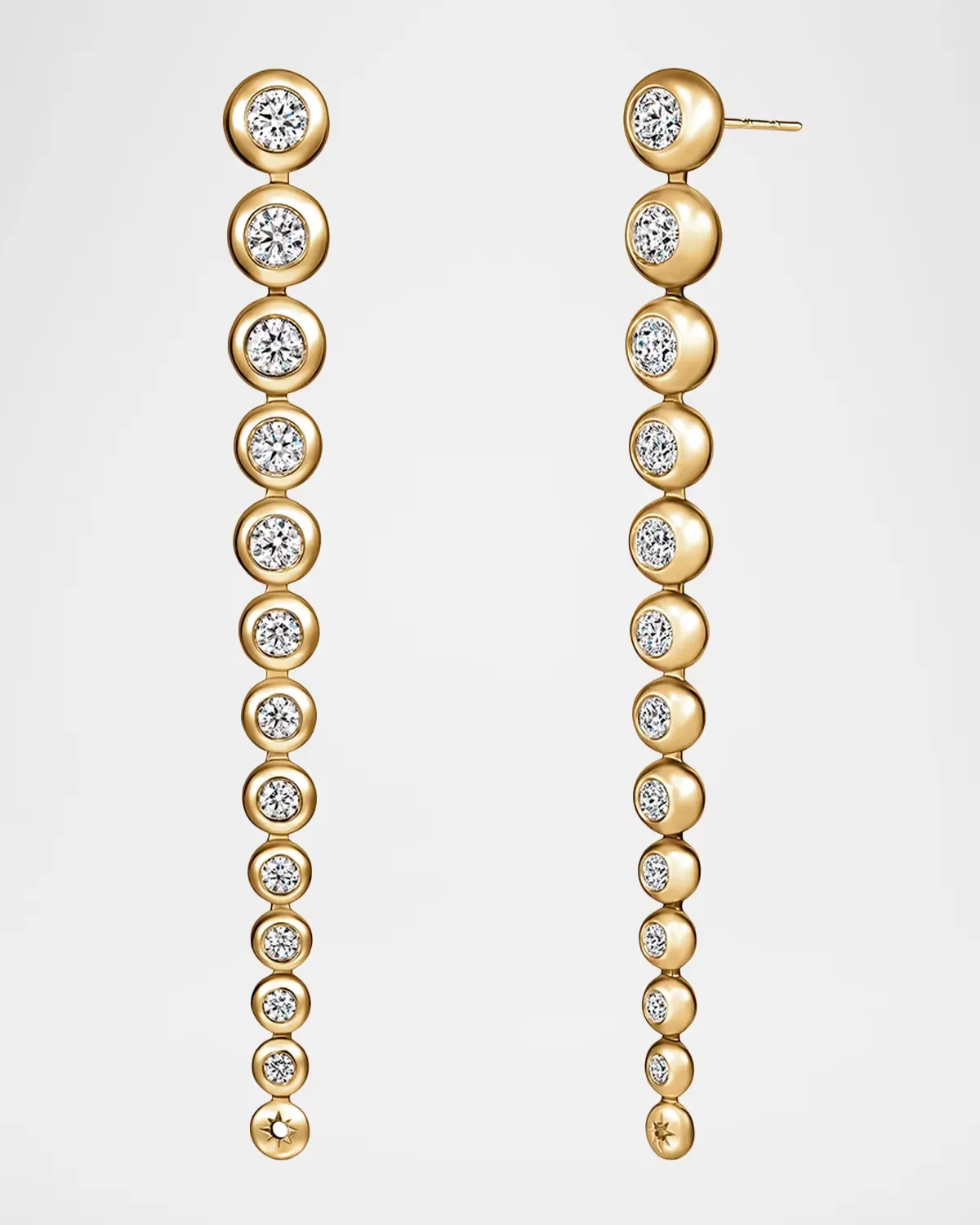 Dream 18K Yellow Gold Diamond Convertible Circle Earrings by fire