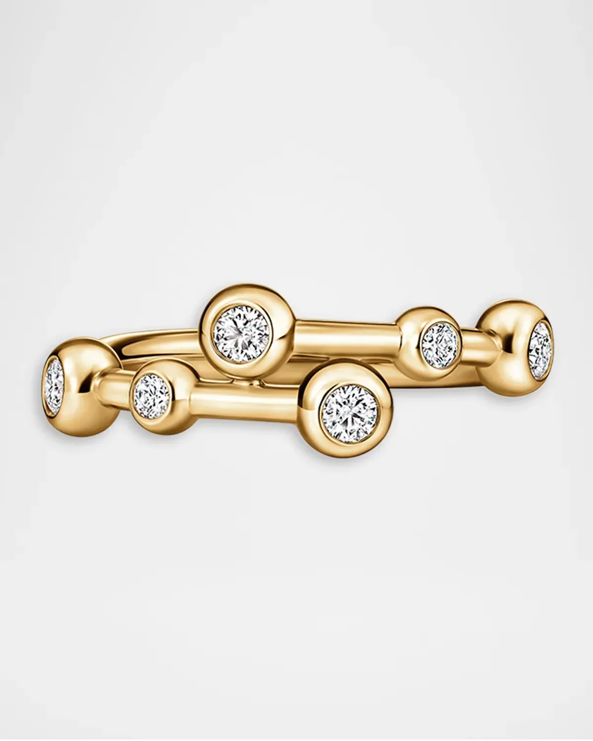 Dream 18K Yellow Gold Diamond Bypass Ring